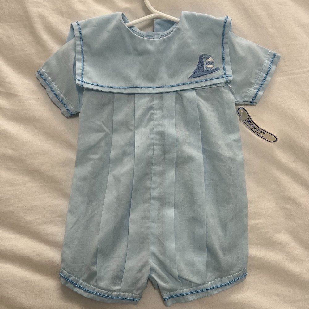 Feltman Classics baby boy romper with Sailboat - 12 months